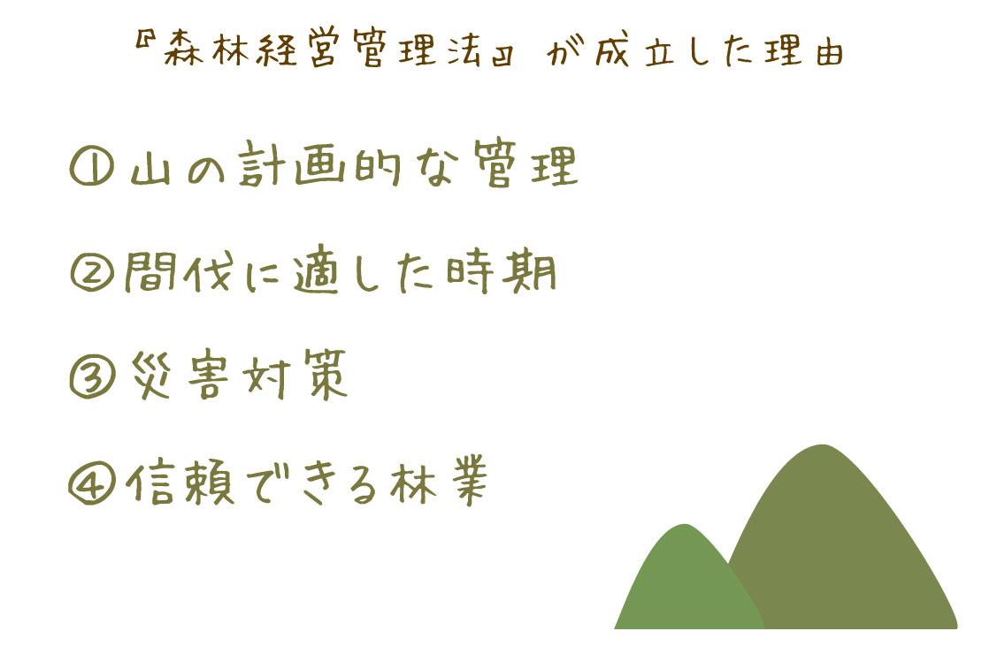 森林経営管理法が成立した理由