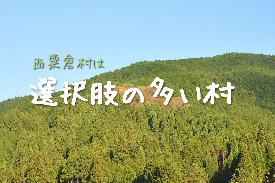 西粟倉村は選択肢の多い村