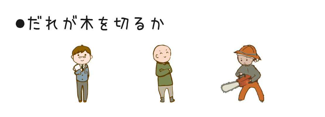 だれが木を切るか